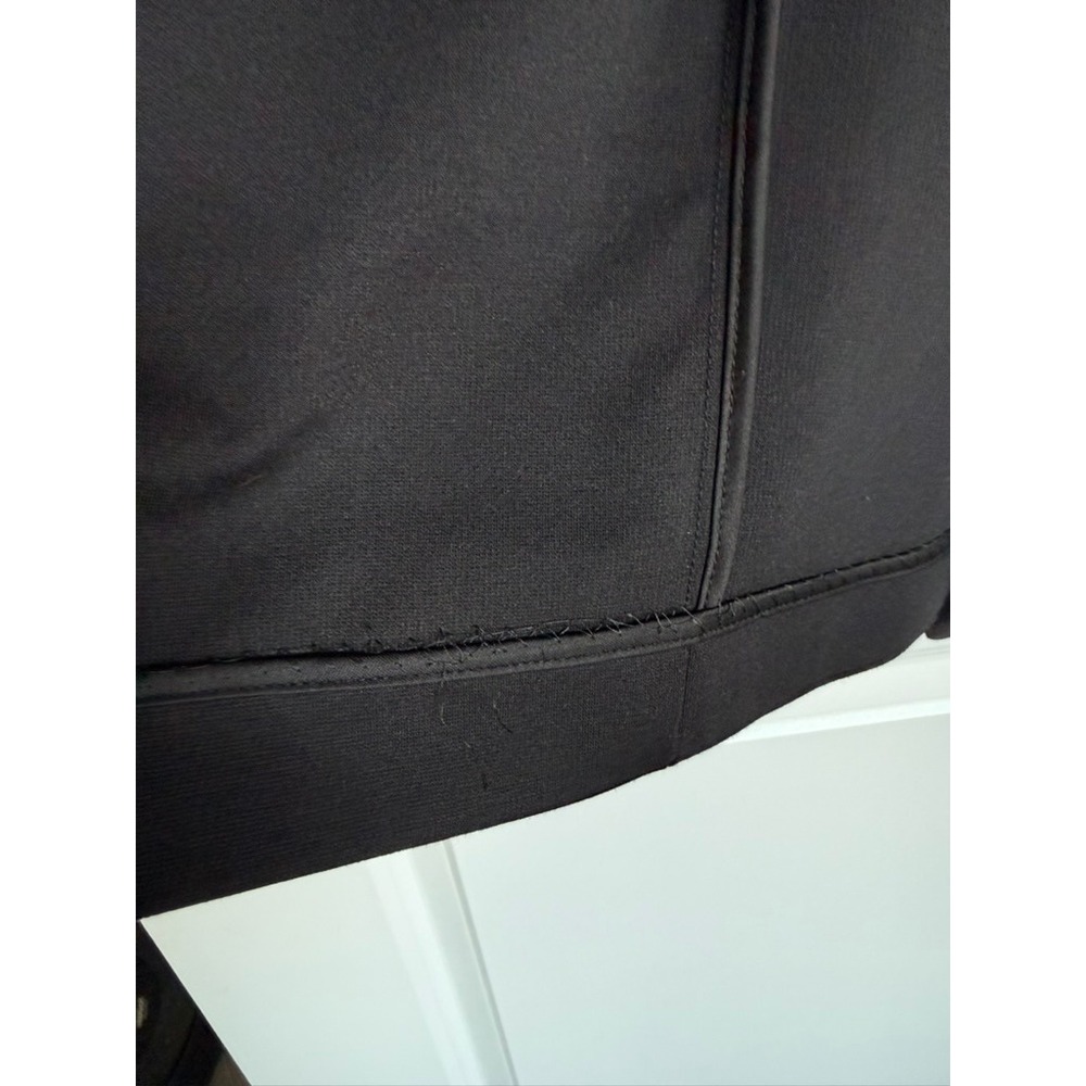Nine West Womens Black Ruched 3/4 Sleeve Open Front Blazer Jacket Large - Picture 9 of 10